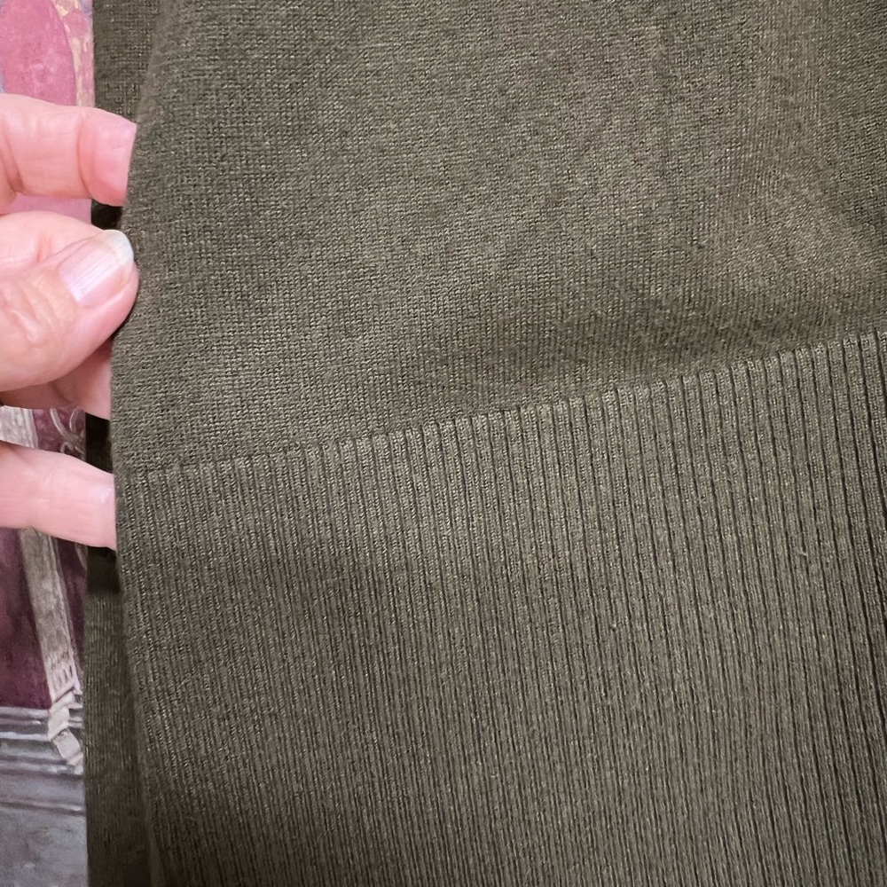 Michael Kors Olive Green Cardigan Sweater - Picture 9 of 14